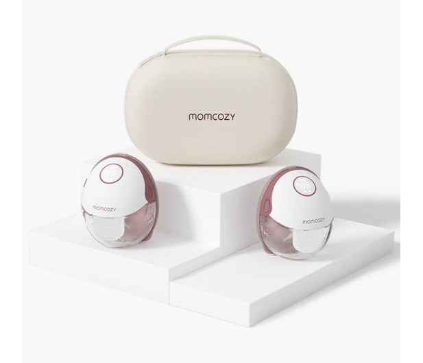 MOMCOZY Laktator podwójny bez użycia rąk  M9 Podwójny (Czerwony) - 1361055 - zdjęcie